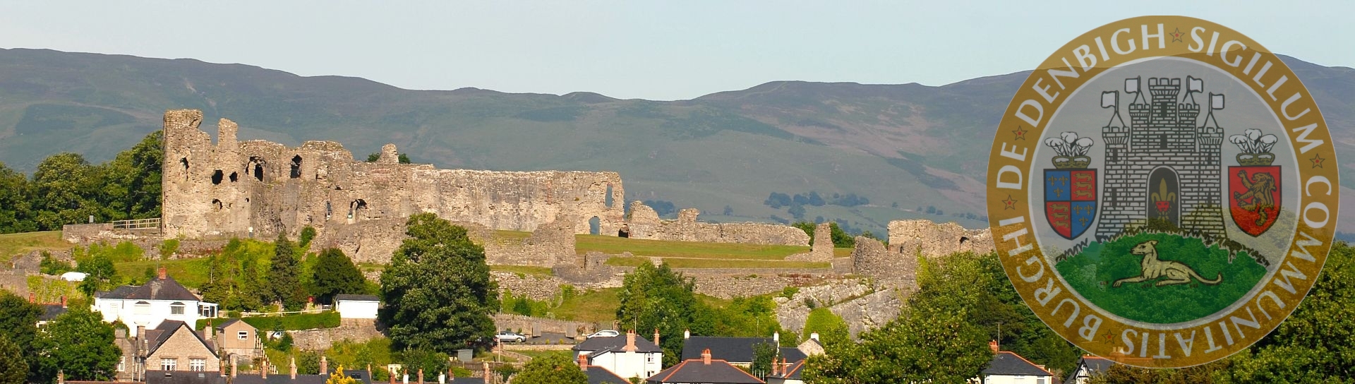 Denbigh Castle and Clwydian Hills